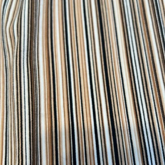 Rafaella sz10 tan brown cream stripped side zip ankle length pants EUC - Picture 11 of 12